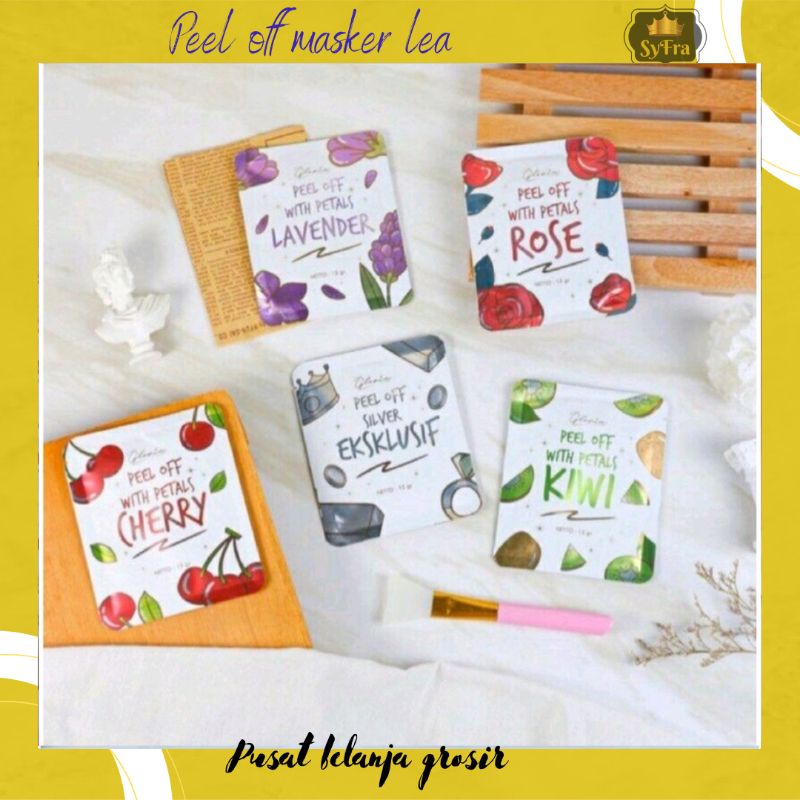 Peel Off masker kecantikan wajah by Lea Gloria 15 gram with petal-saffron