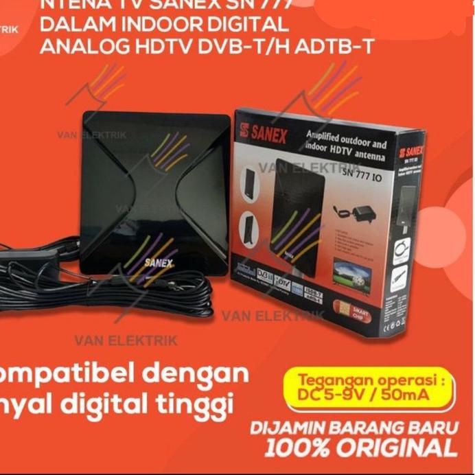 ♟ ANTENA TV SANEX SN 777 DALAM INDOOR DIGITAL ANALOG HDTV DVB-T/H ADTB-T ֍