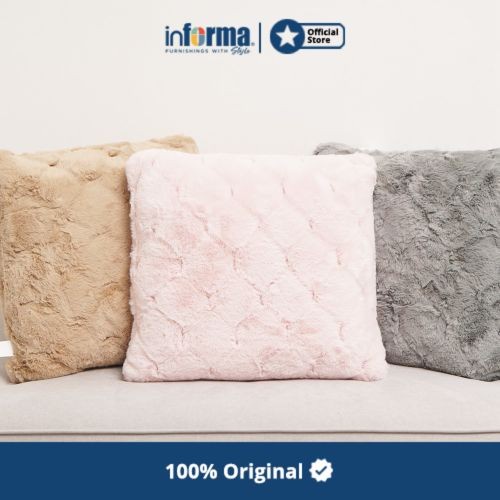 Informa - Bantal Sofa Bulu 45x45cm - Pink
