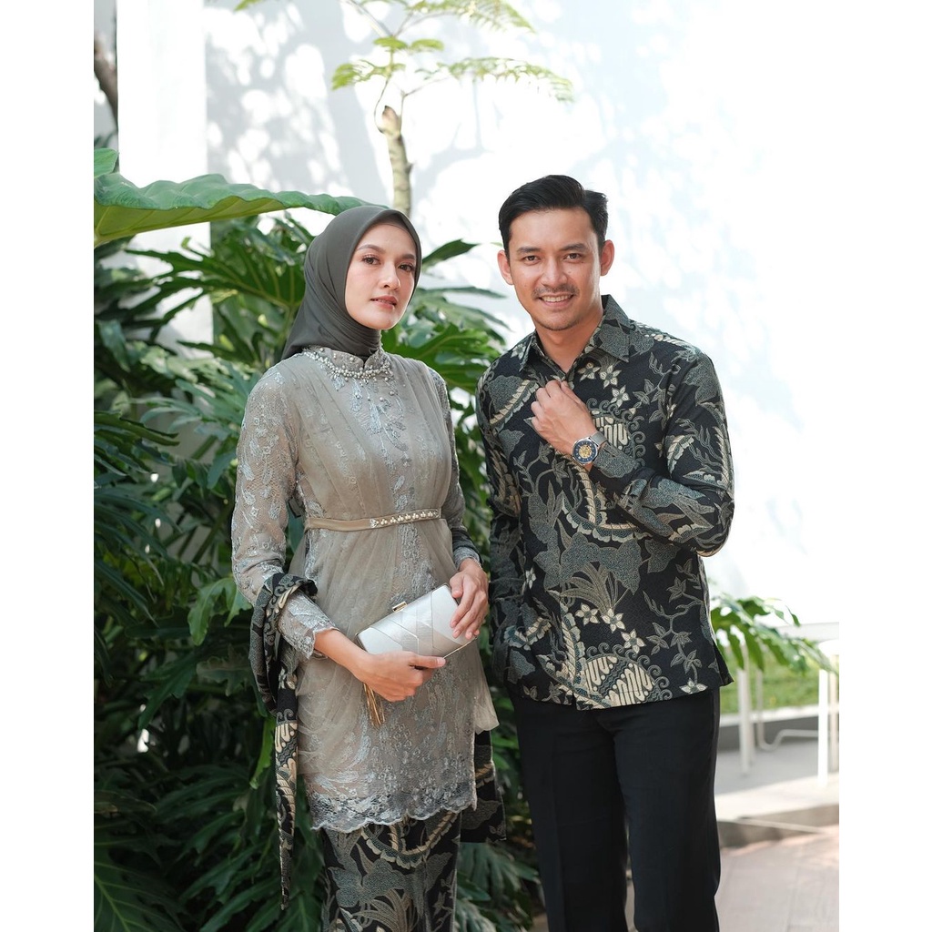 Batik Couple Kebaya Modern Kebaya Tunangan Lamaran Baju Wisuda Batik Brukat Terbaru