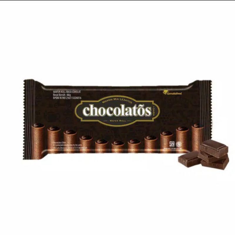 

CHOCOLATOS WAFER ROLL 66GR WAFER COCOLATOS WAFER COKLAT ROL