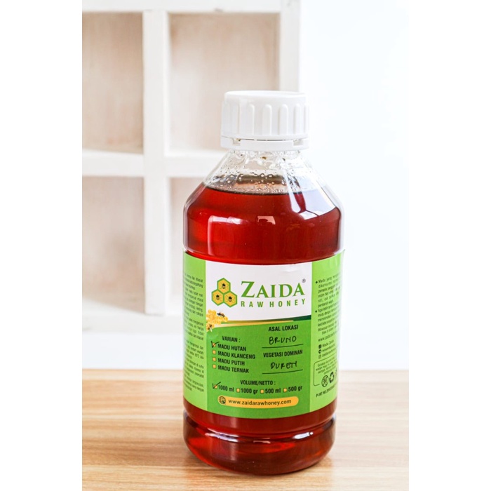 

Madu Hutan Zaida 1 liter Pahit Mahoni, Sambilata, Jamu, Coklat, Anggur