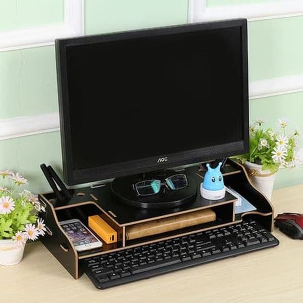 Jual Storage Desktop, Rak Monitor, Rak Laptop, Meja Monitor - Hitam ...