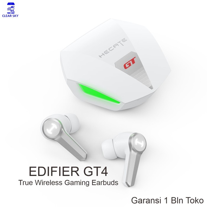Edifier GT4 TWS Gaming Earbuds Earphone Bluetooth 5.2 Charging Dock