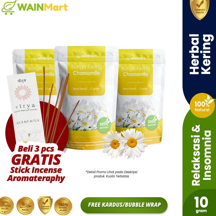 

【Penjualan Terbaik】✅COD ANTI IMSOMNIA !!! Teh Bunga Chamomile Herbal Relaksasi kaya Antioksidan