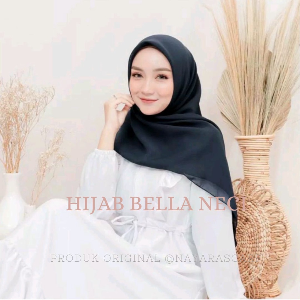 Hijab Bella Square PolyCotton - Segi Empat Bella Square Kualitas Original Premium