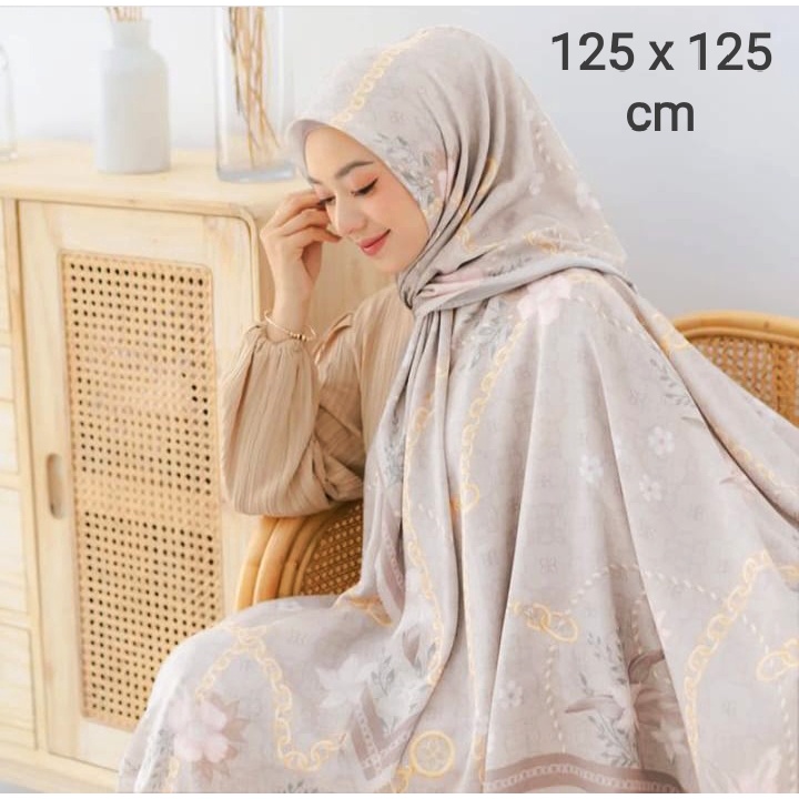 Promo !! Hijab Segiempat Voal Syari Motif Shinta Series | Jilbab Syari Voal | Kerudung Segiempat Voal Jumbo