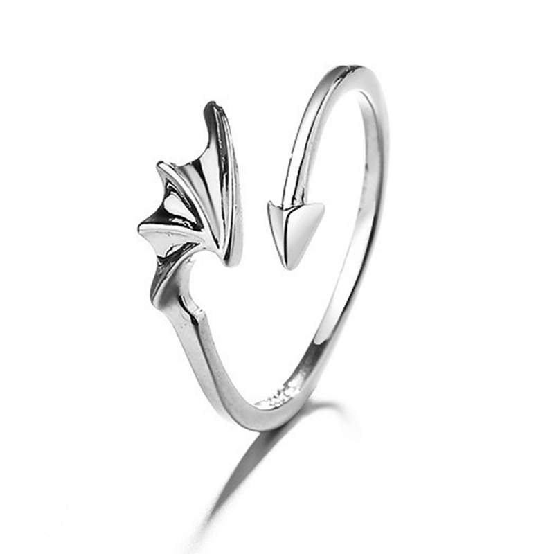 Ins Baru Hip Hop Malaikat Dan Setan Cincin Pasangan Pria Wanita Korea Sederhana Hitam Putih Siswa Hadiah Perhiasan Untuk Pertunangan Accessary