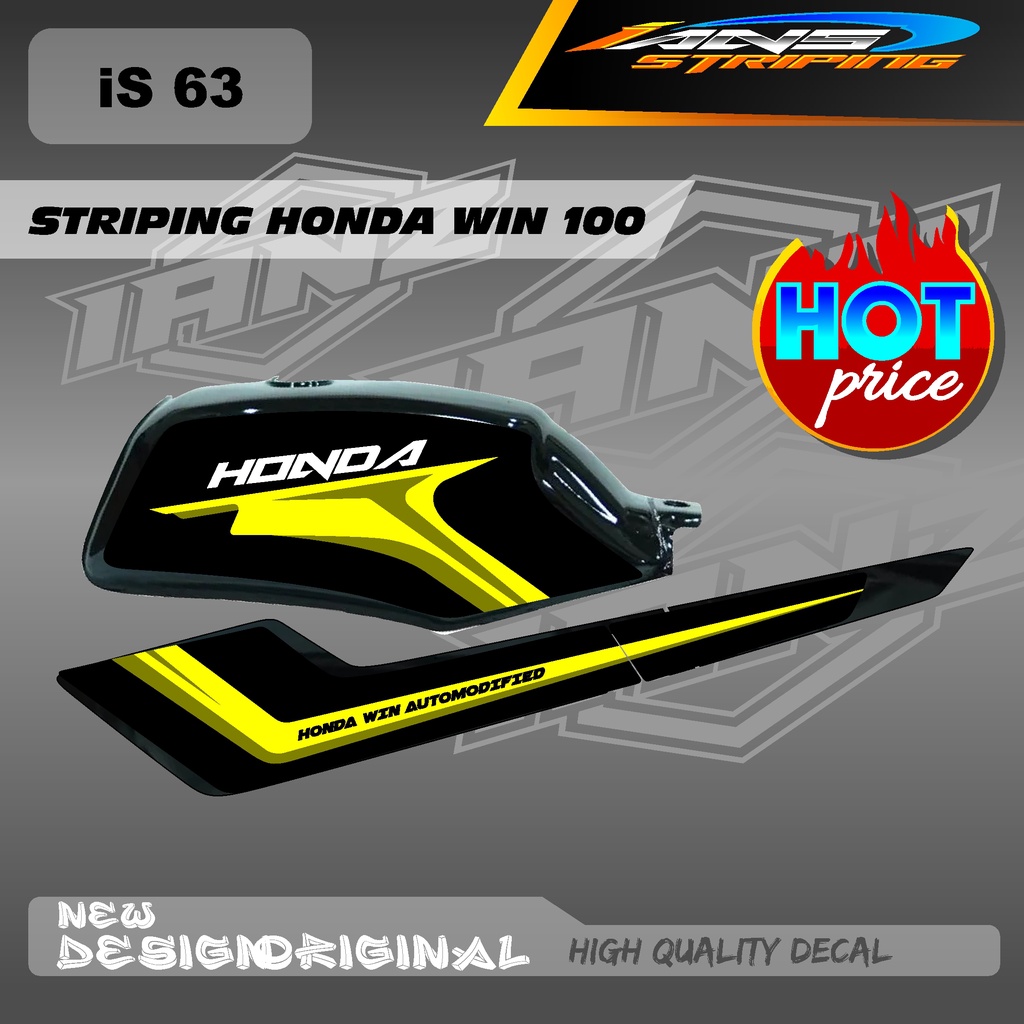 STRIPING STIKER HONDA WIN 100 HOLOGRAM / STIKER HONDA WIN 100 STANDART / LASER CROM IS63