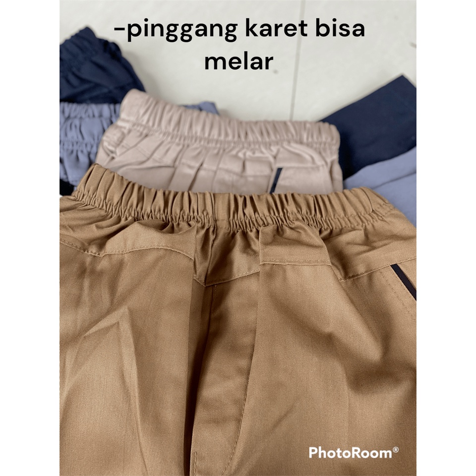 celana chino panjang anak unisex bahan katun umur 2 4 6 8 10 tahun Hitam abu mocca krem