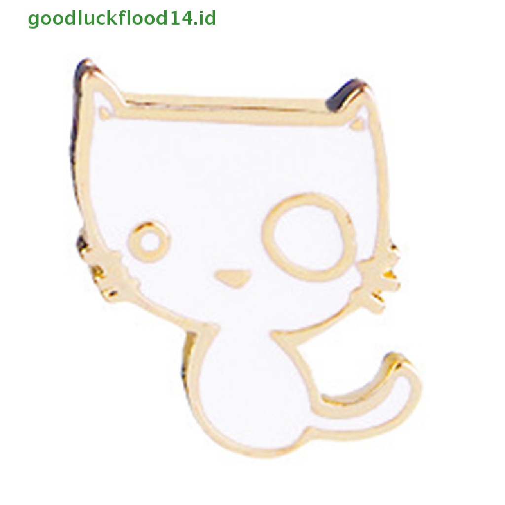 [GOOGFOUR] 2pcs/set Lucu Kucing Ikan Tulang Bros Pin DIY Denim Jaket Pin Lencana Perhiasan Hadiah [TOP]