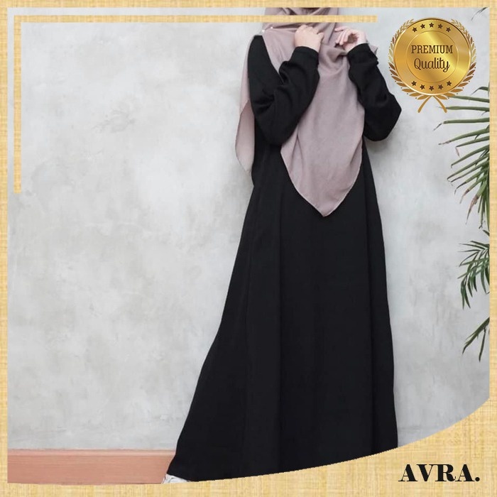 Dress Terbaru Remaja Gamis Polos Hitam Dewasa Pakaian Wanita Baju Kuliah Simple Kekinian Baju Muslim Model Terbaru Baju Lebaran Baju Pengajian