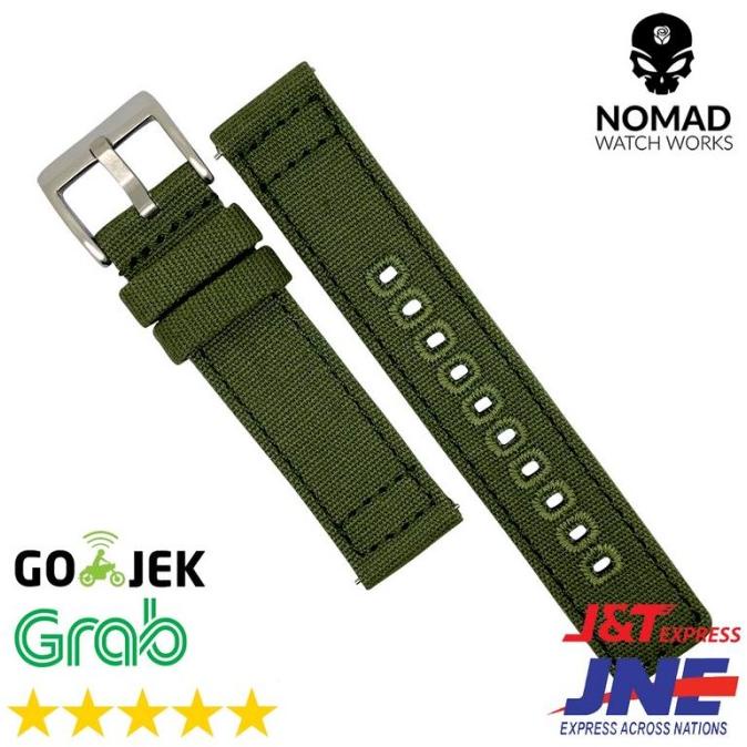 20 MM - CANVAS STRAP - TALI JAM TANGAN KANVAS DW SEIKO - OLIVE HIJAU ---NEW---