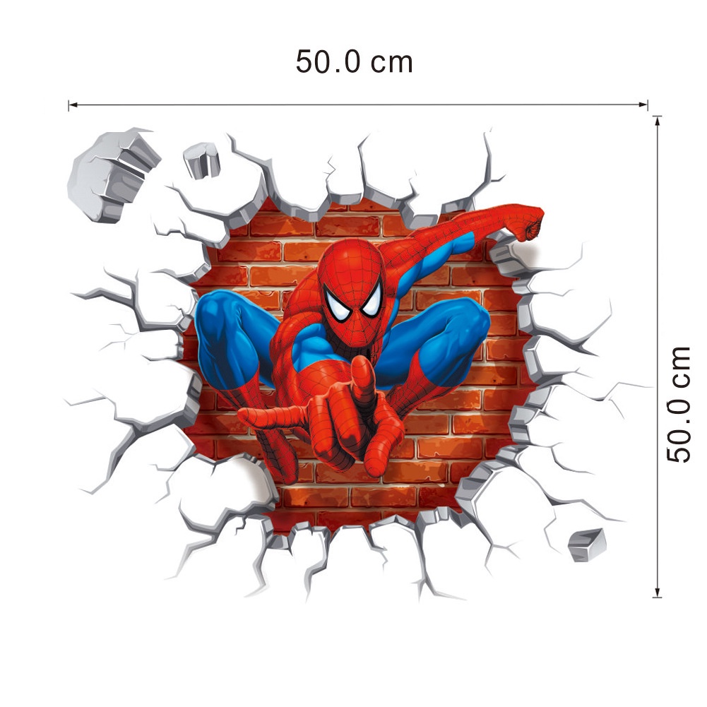 ❤ IJN ❤ WALL STICKER KARTUN SPIDERMAN MCQUEEN AVENGER ONE PIACE BATMAN STIKER DINDING