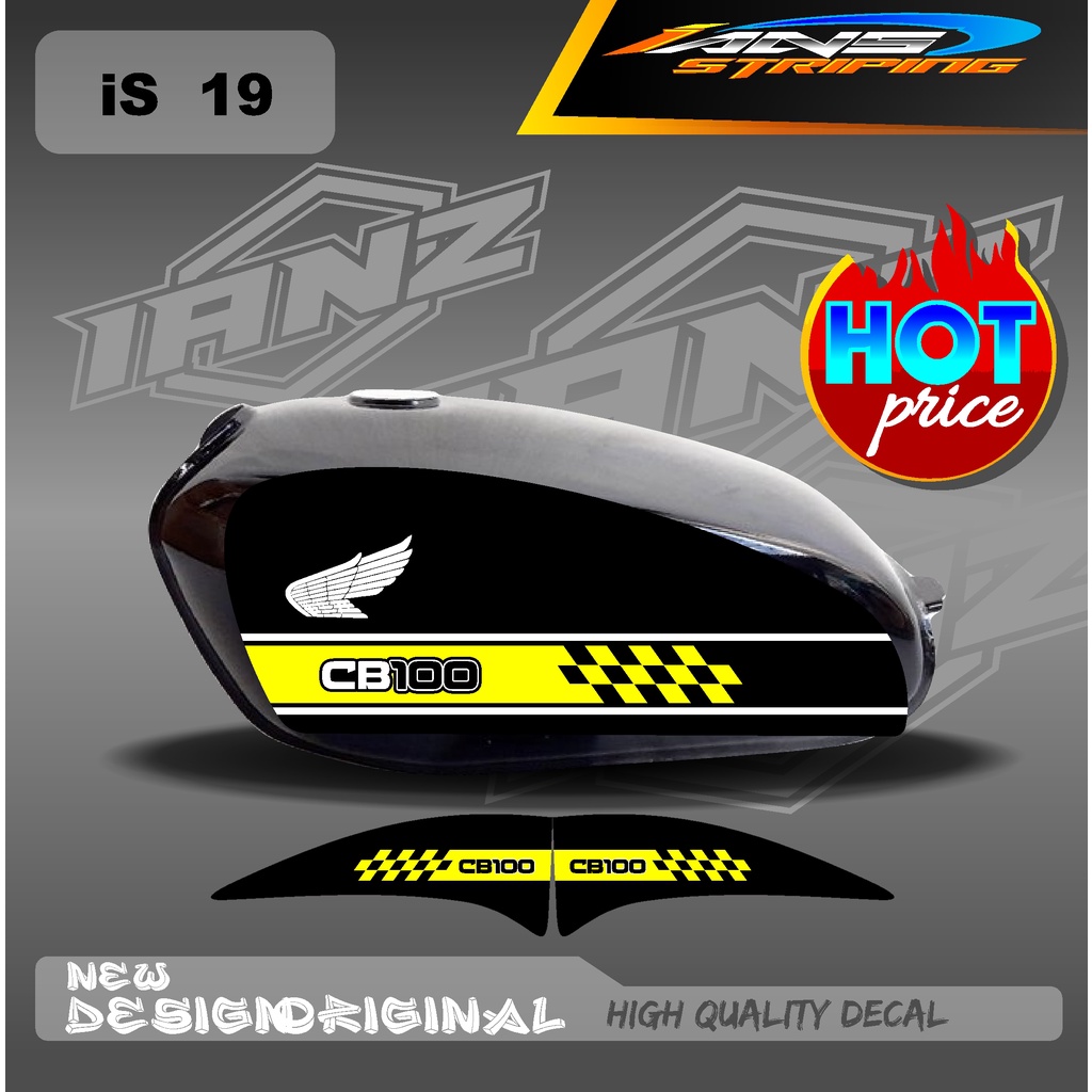 STRIPING TANGKI CB MURAHSTIKER CB100 HOLOGRAM/NON HOLOGRAM IS19