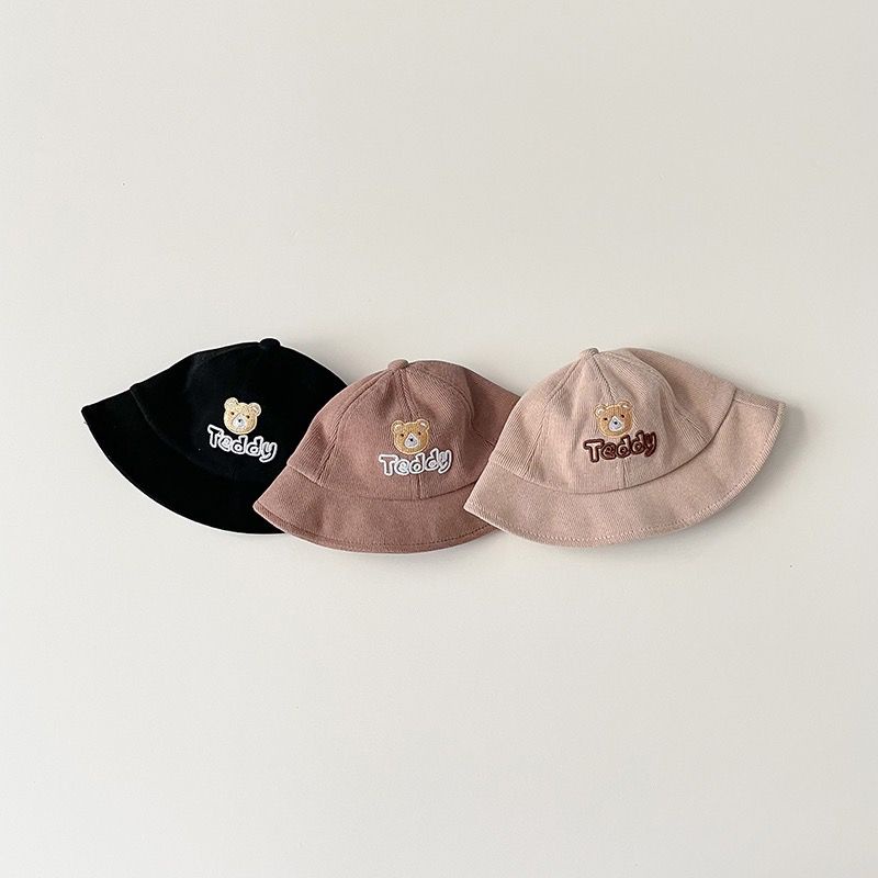 Topi bucket anak unisex usia 6 bulan sampai 5 tahun keren / topi anak bayi motif TEDDY BEAR lucu import