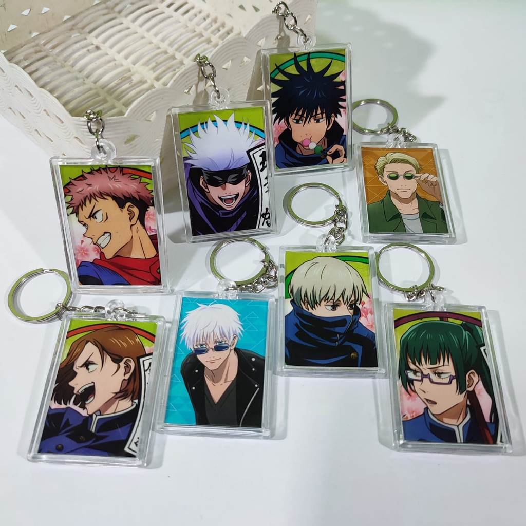 Keychain Anime / Ganci Jujutsu Kaisen / Gantungan Kunci Itadori Sukuna Gojo Satoru
