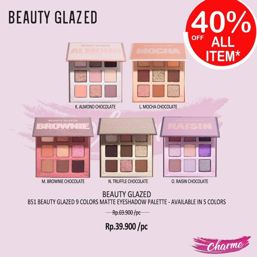 (READY & ORI) Beauty Glazed 9 Colors Warna Eyeshadow Planet Edition B51 B 51 Mars Peach Almond satur