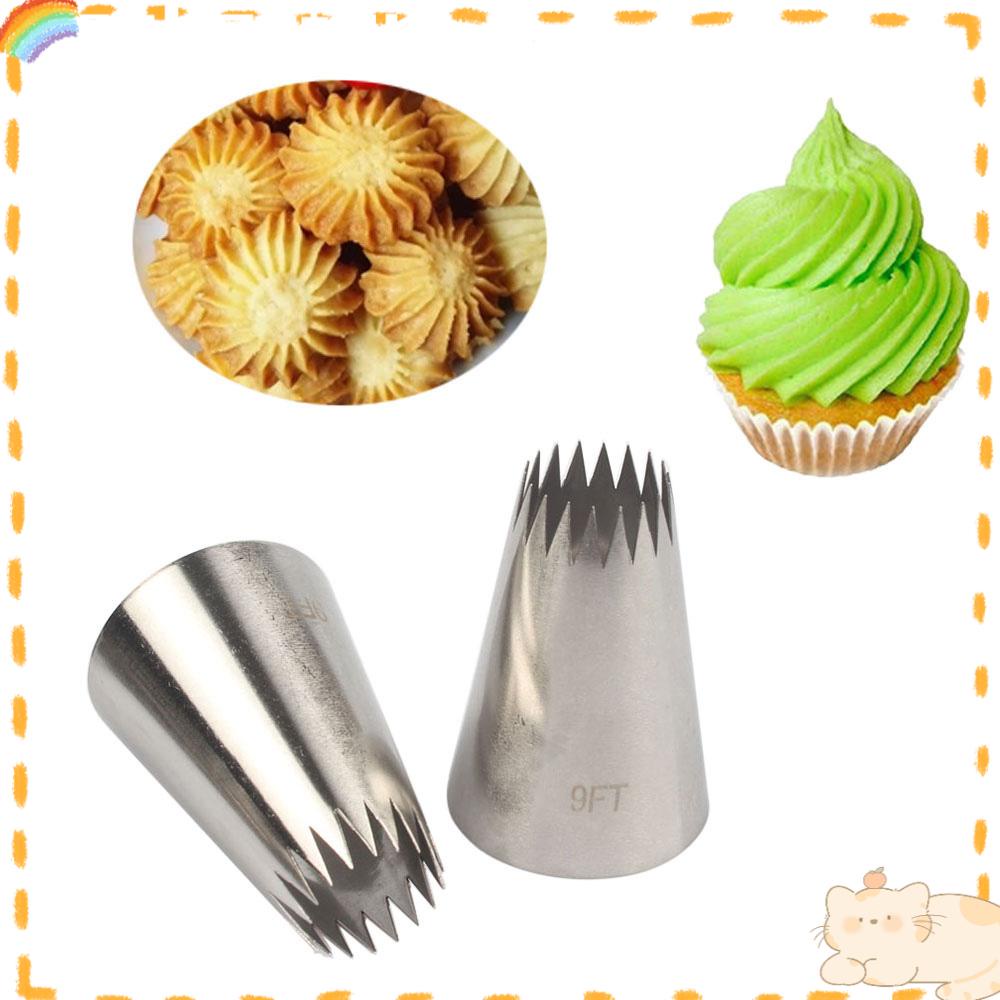 Solighter Icing Piping Nozzle Rusian Pastry Tips Stainless Steel Aksesoris Dapur Alat Es Krim