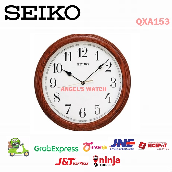 Jam Dinding Seiko Original QXA153B WOODEN CASE QXA153 32 CM