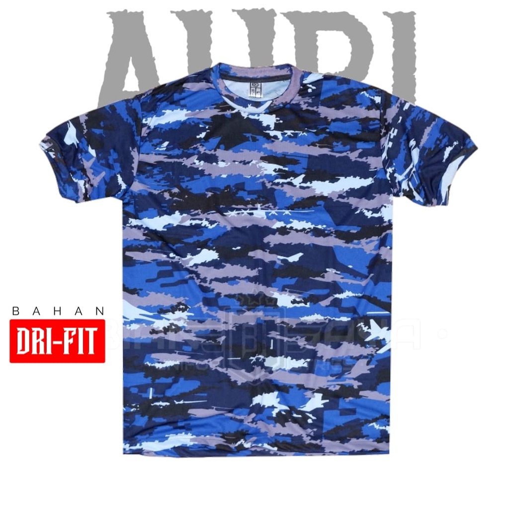 Terbaru Kaos Pdl Tni loreng drifit TNI-AD Kri Layar Auri Lengna Pendek