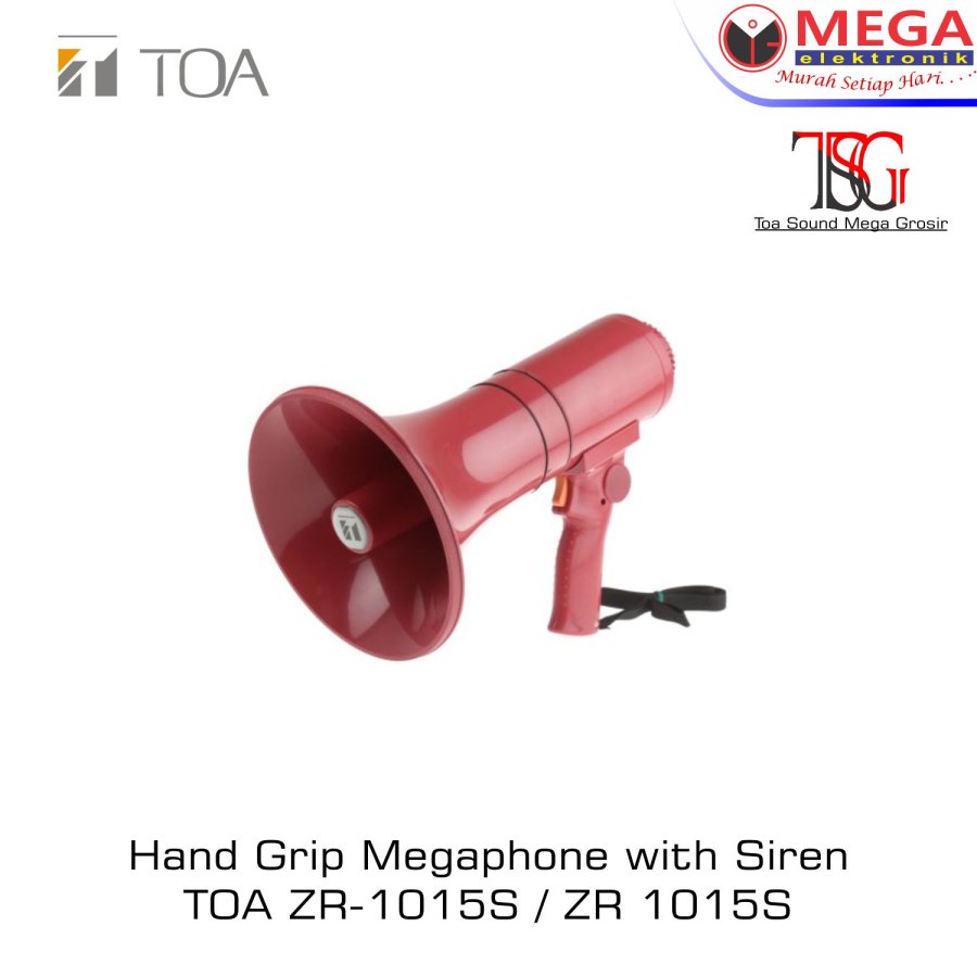 TOA MEGAPHONE ZR-1015S HAND GRIP MEGAPHONE TOA ZR 1015S WITH SIREN ORI