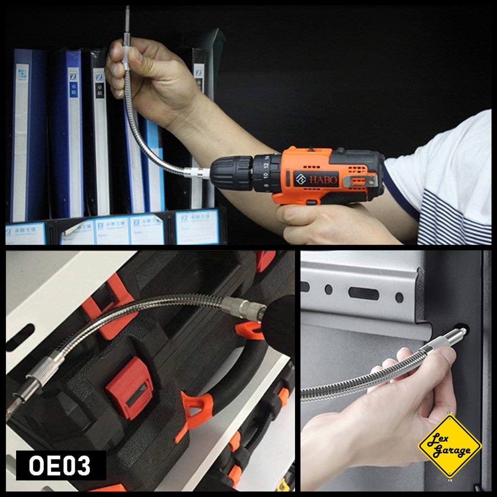 Sambungan Extension Fleksibel Kepala Mata Obeng Bor Cordless Elektrik