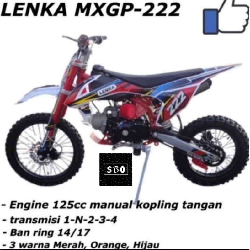 Medium Trail Lenka MXGP 222 (MX GP 222) 125cc 4tak Terbaru