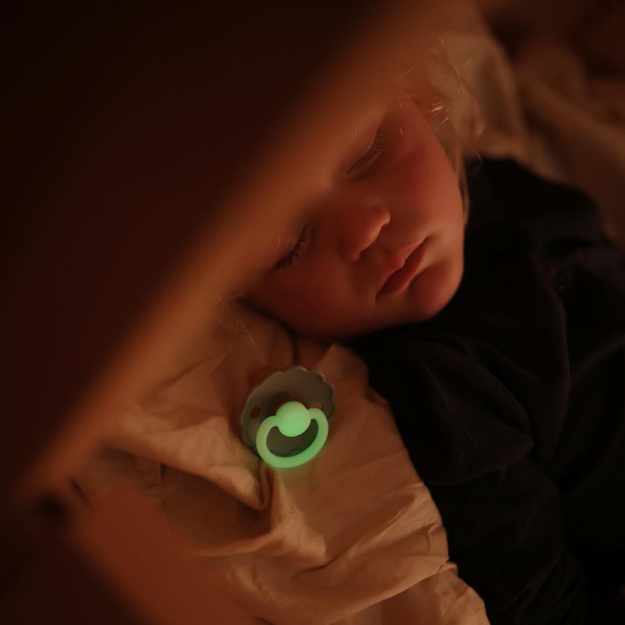 FRIGG Daisy Silky Soft Silicone Night Pacifier | Glow-in-the-Dark Pacifier
