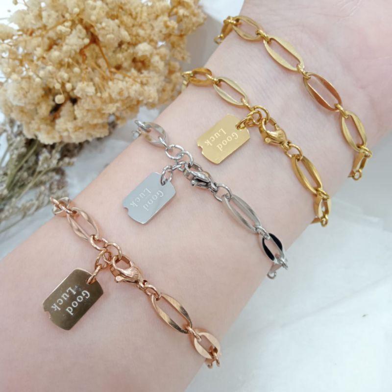 gelang titanium rantai good luck