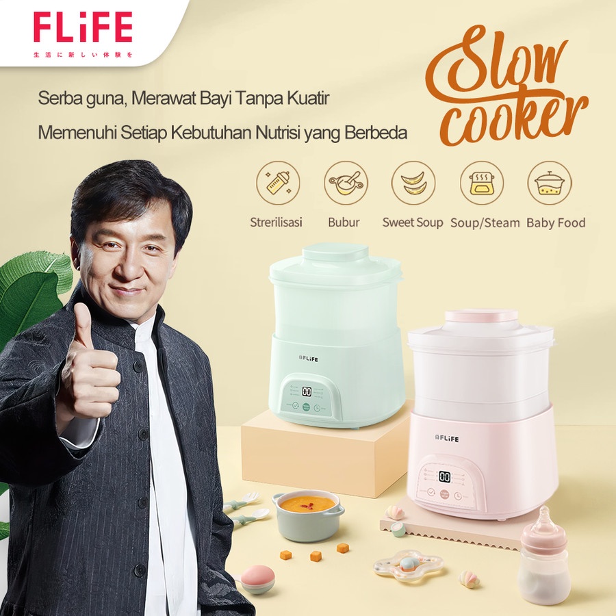 FLIFE Slow Cooker 1L - FC-30NC01 - Multifungsi - Baby Food - Mpasi