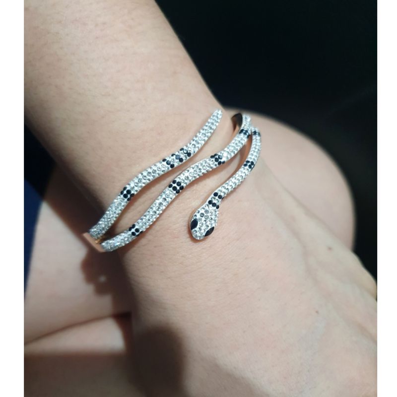 Gelang Titanium Asli Premium Quality Gelang Titanium Asli Mata Kilau Stainless Steel Ori bahan tebal 19