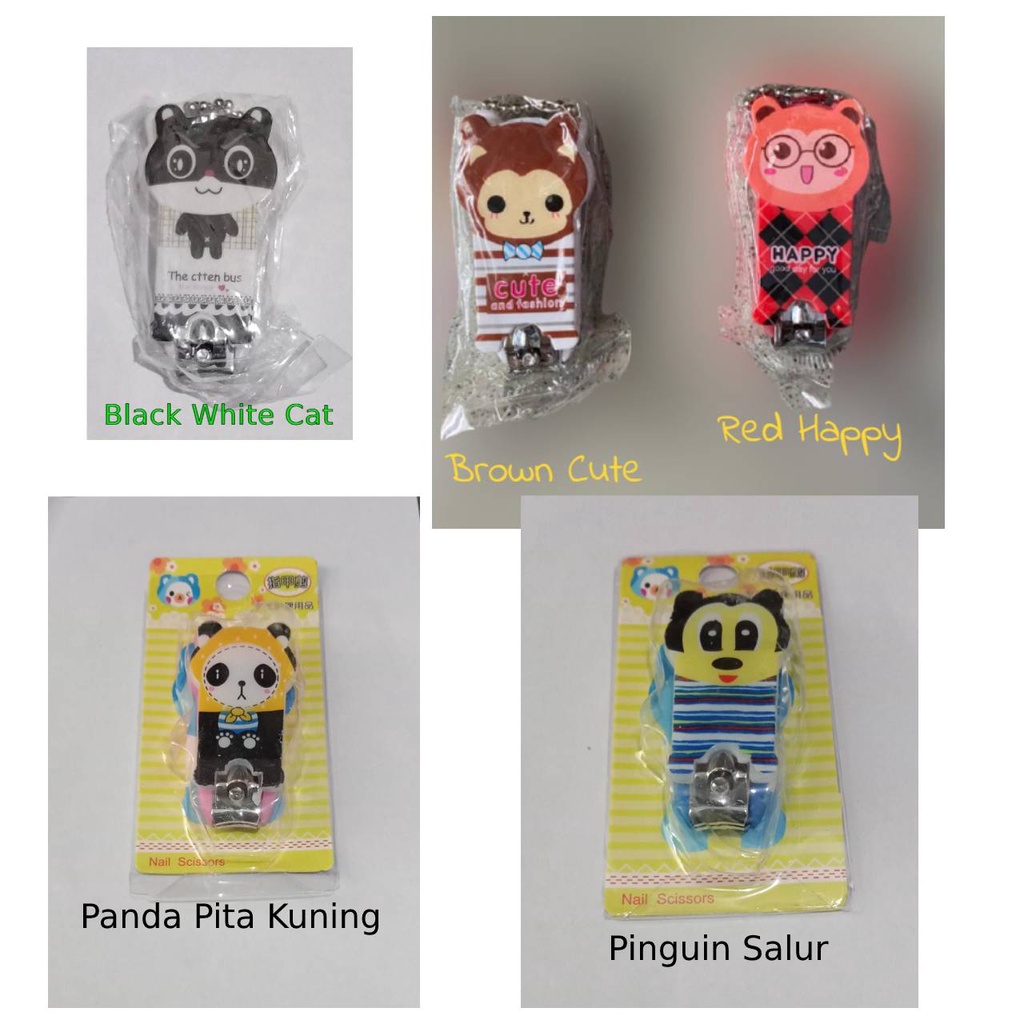 Gunting Kuku Kecil Aman ANTI SLIP untuk Bayi Lucu Jepit Kuku Kartun Potong Kuku Nail Clipper