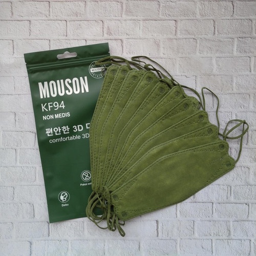 MASKER KF94 MOUSON ISI 10PCS 4Ply Sachet isi 10Pcs MASKER KF94 3D MURAH wemask careion duckbill sensi Kn pro earloop