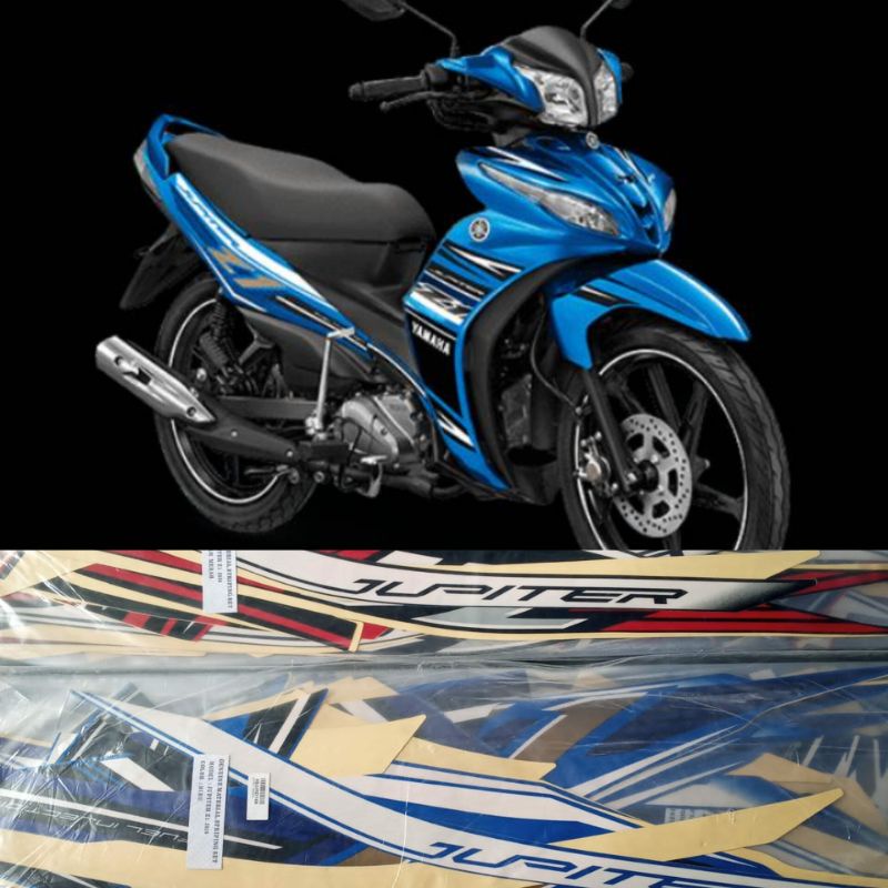 striping Jupiter Z1 2016 biru merah gold stiker yamaha Jupiter z
