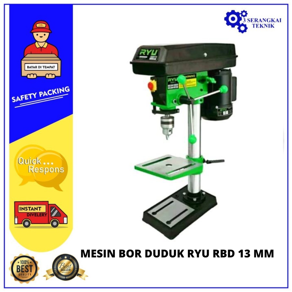 Mesin Bor Duduk Tekiro Ryu 13 mm Bench Drill RBD 13