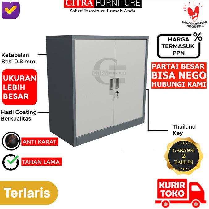 

TERBARU LEMARI ARSIP BESI 2 PINTU BUKA SWING PENDEK|LEMARI KANTOR DOKUMEN FILE LIMITED EDITION