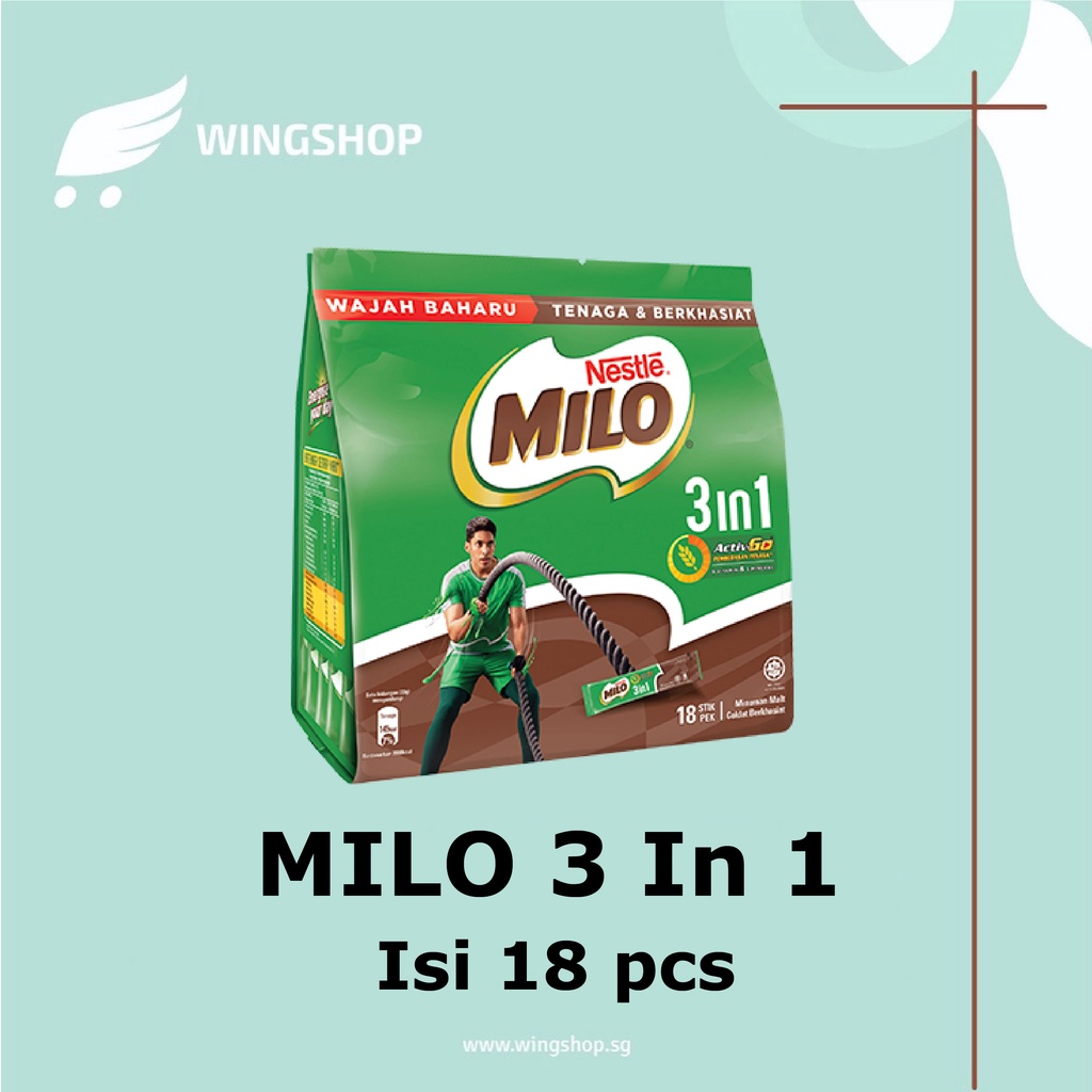 

(PO) Nestle Milo 3 in 1 Activ-Go 18 pcs - 600g