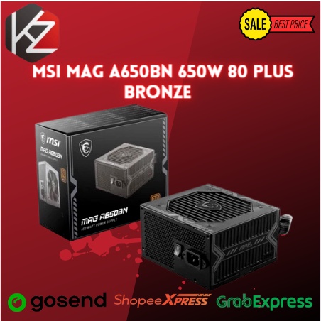 MSI MAG A650BN 650W 80 Plus Bronze Power Supply - PSU 80+ Bronze