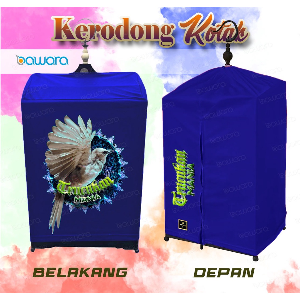 SK Kerodong Krodong Sangkar Gambar Trucukan Penutup Sangkar Kotak No 1, 2, 3 Bahan Higet Premium