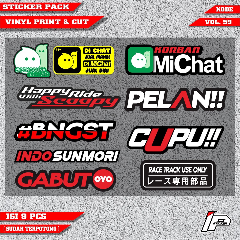 (COD) STICKER PACK DISTRO CUTTING sticker motor variasi Racing terbaru STICKER PACK DISTRO CUTTING d