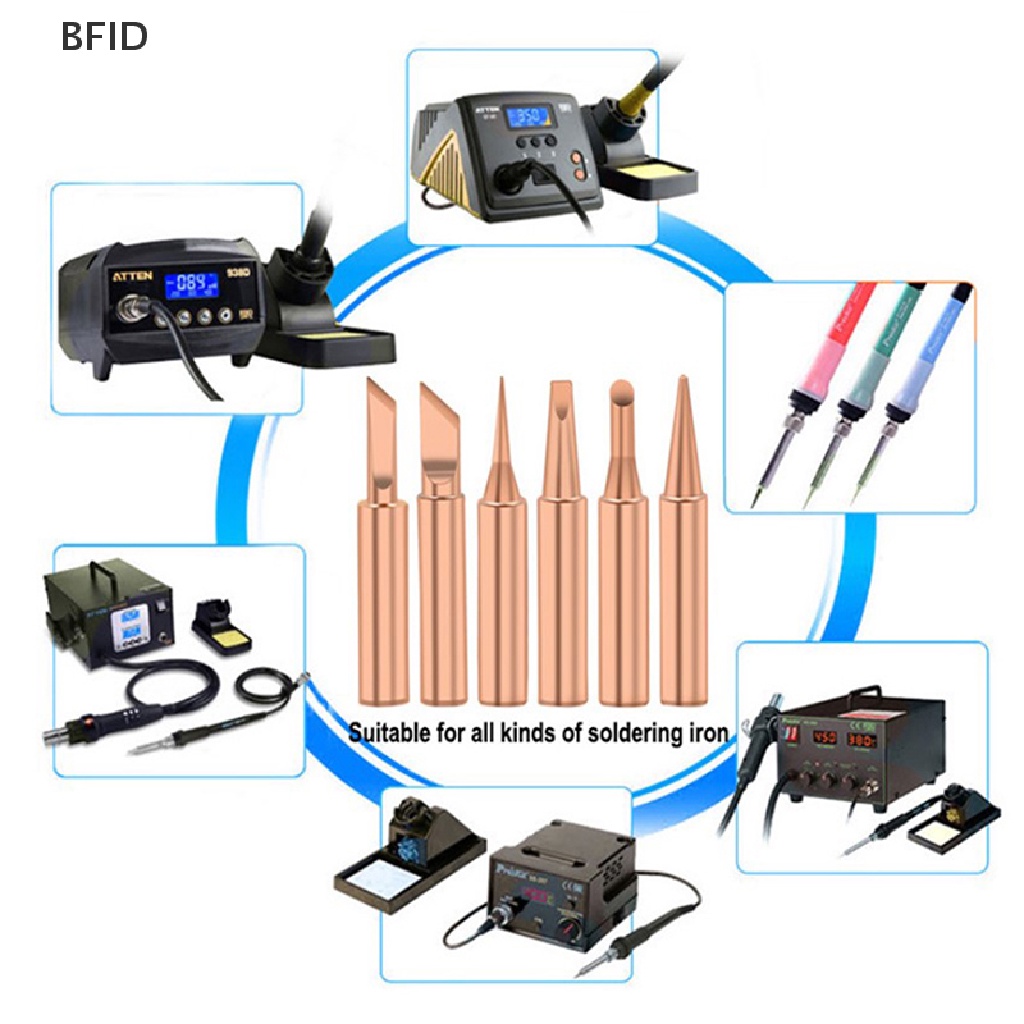 [BFID] Ujung Solder Tembaga Murni Inti Dalam Kepala Besi Listrik 900M Series Solder Tips [ID]