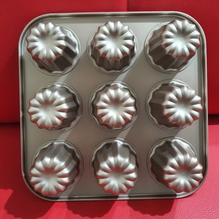 9cups canele bake pan / loyang cannele 9 lubang / caneles baking pan