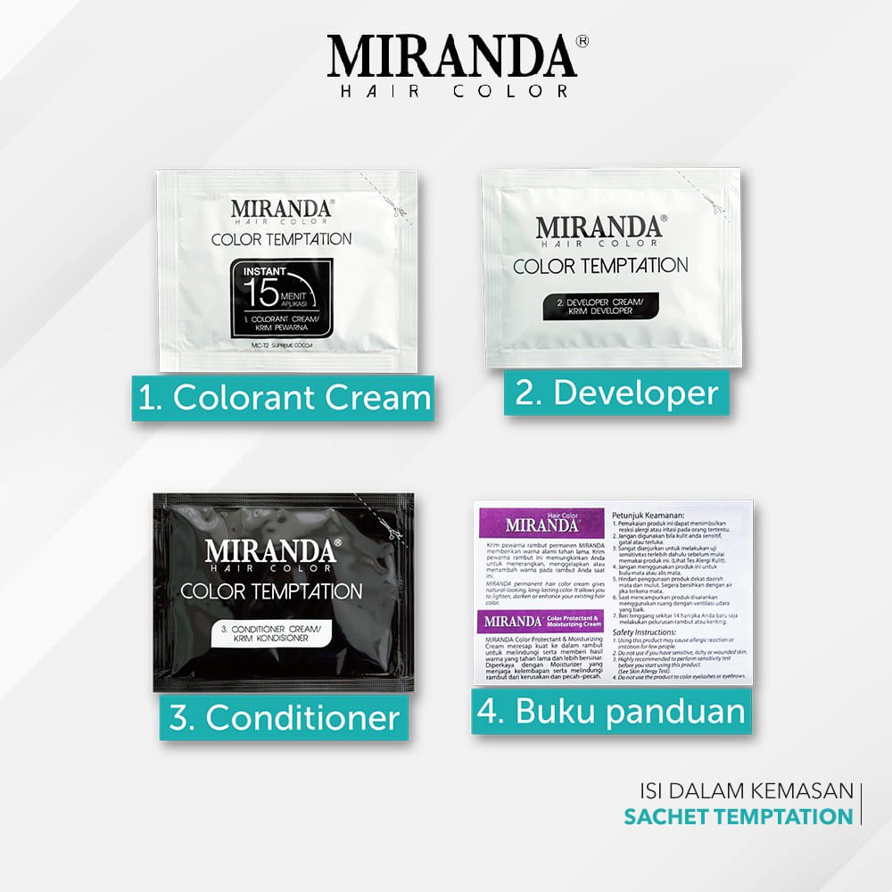 MIRANDA COLOR TEMPTATION cat rambut Miranda BPOM-20ML