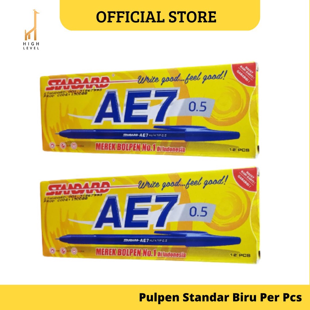 

Pulpen Pen Biru Standard 0.5 mm Per Pcs
