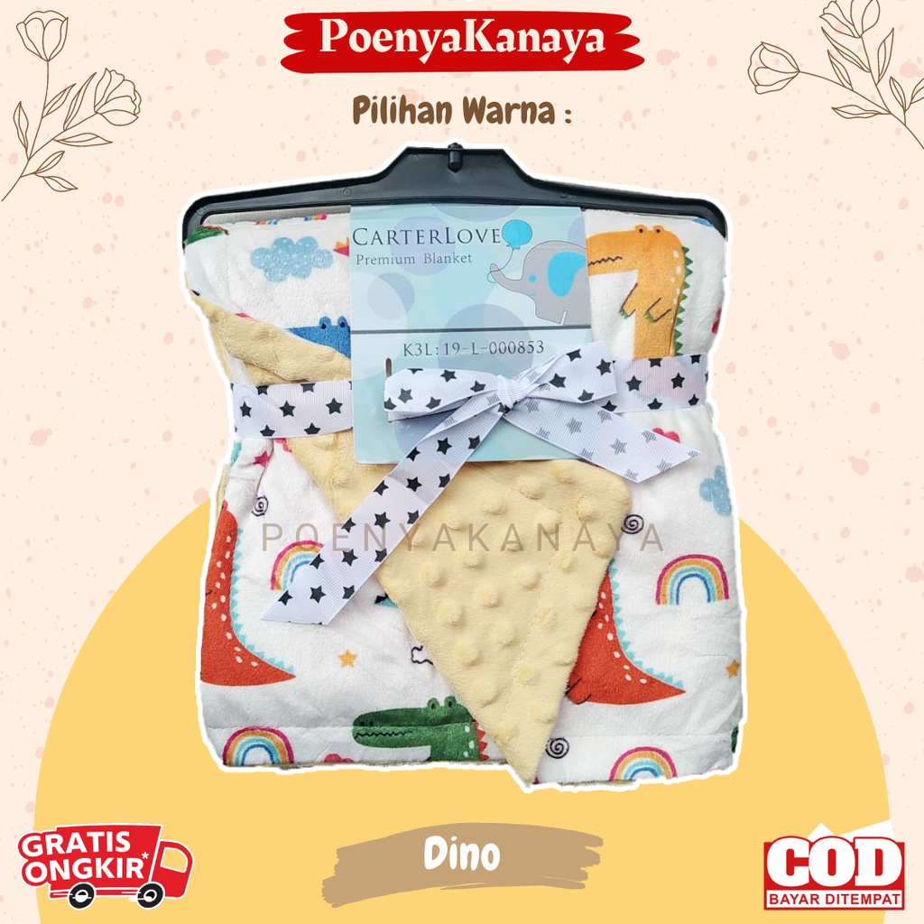 Selimut Bayi JUMBO CARTER'S Fleece Minky Dot Bubble KARAKTER AK33