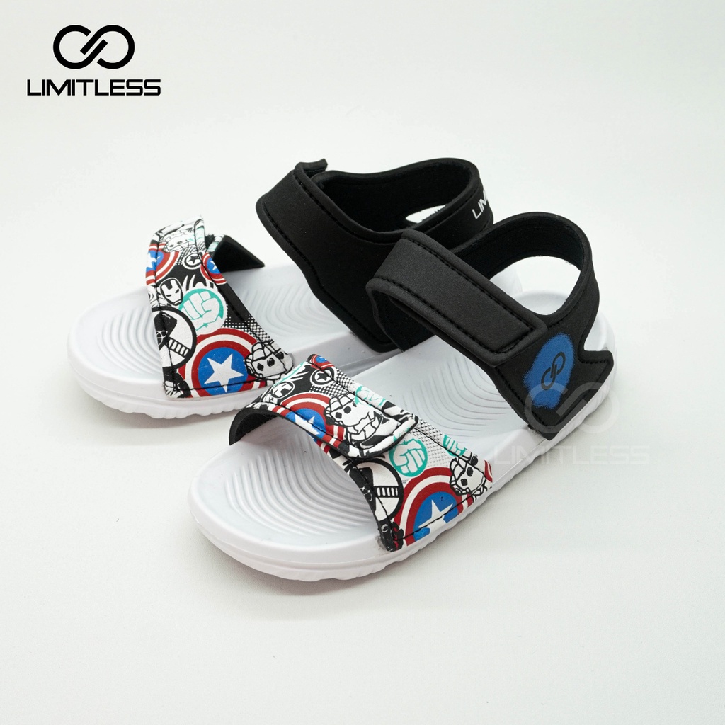 Sandal Gunung Anak Cowok Motif Army dan Captain America Sepatu Sandal Anak Laki Laki Tali Belakang