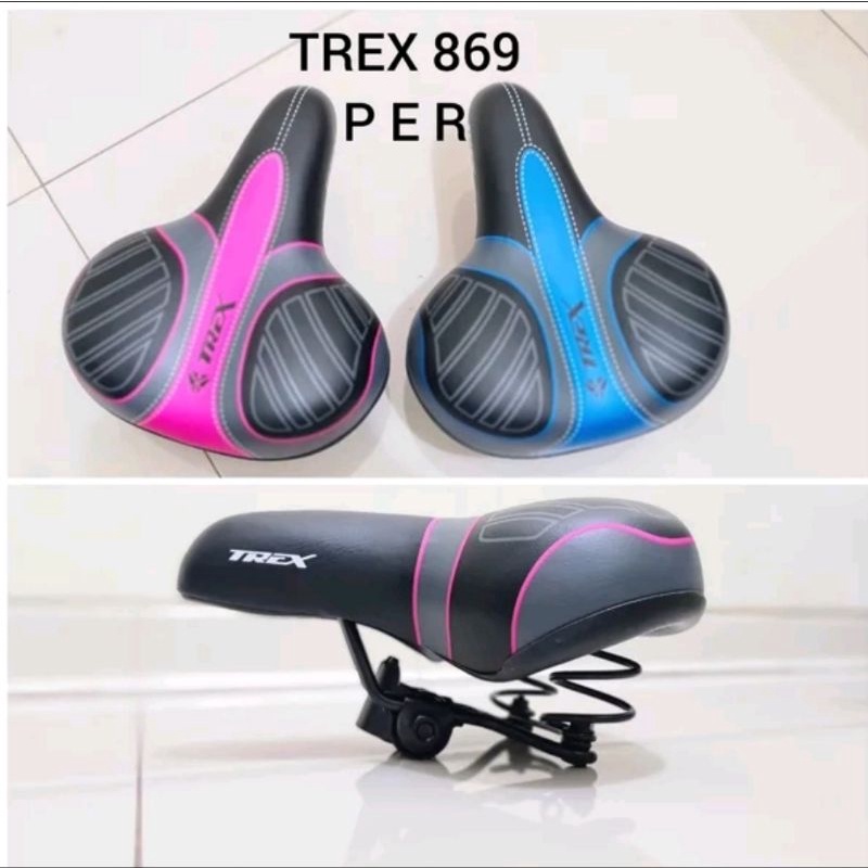 SADEL SEPEDA EMPUK NYAMAN SADDLE MODEL LEBAR MERK TREX 869 LEBAR MODEL PER BISA SEPEDA MINI BMX MTB LIPAT