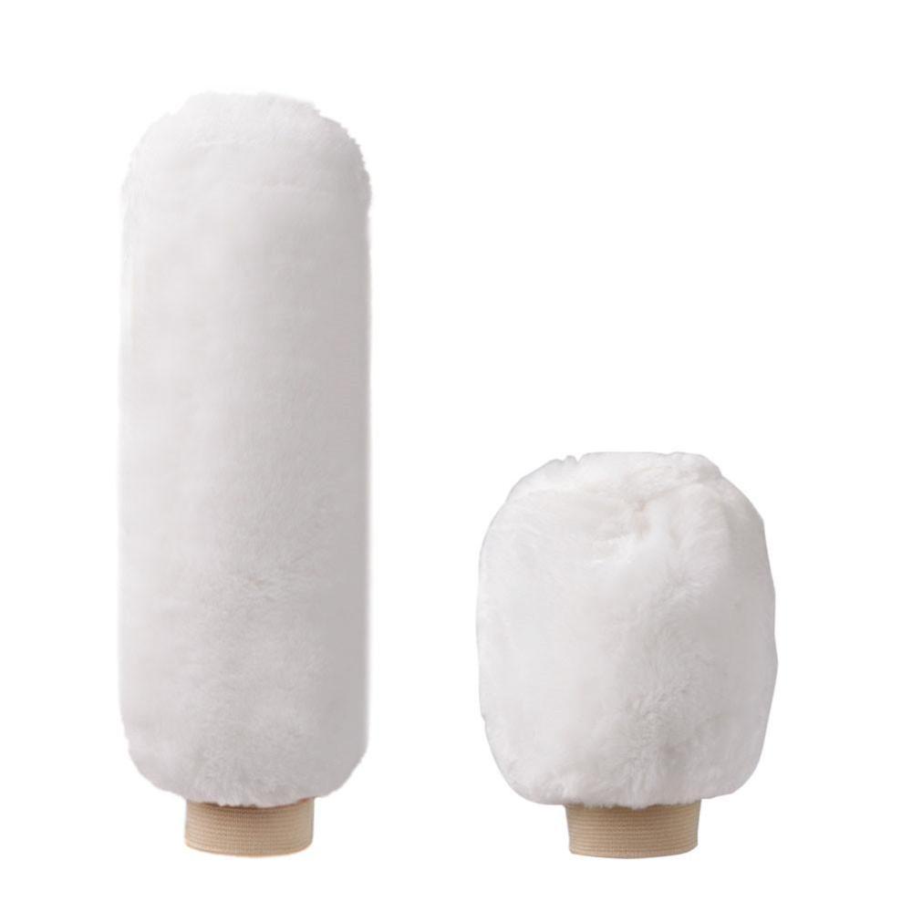 Timekey 2Pcs Cover Grip Rem Tangan Mobil Gear Shift Knob Cover Handle Mewah Lengan Musim Dingin Lembut Hangat Rem Tangan F8K1