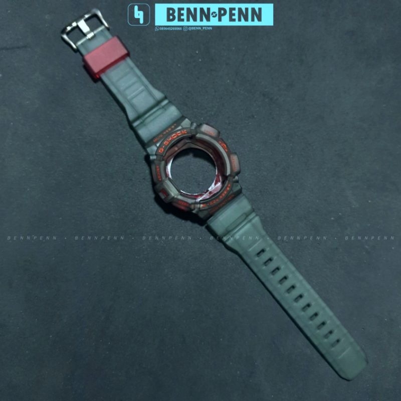 BNB G SHOCK G 9300 SMOKE RED BEZEL STRAP JAM TANGAN CASIO G SHOCK